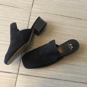 NEW Marc Fisher LTD Leather Suede Black Mule sz 6